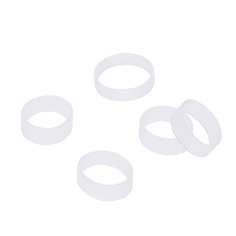 ONLYKXY 100 Pieces 10mm ID 12mm OD Clear Silicone Cable Ties, Data Lines Silicone Cord Ties, Reusable Rubber Rings, Cable Tie Straps, Rubber bands - Image 1